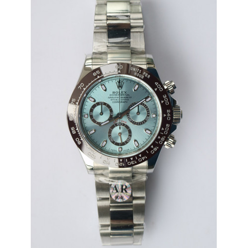 Rolex Daytona 116506 904L SS Ice Blue Dial Lume Markers Bracelet A4130 Super Clone ARF V2