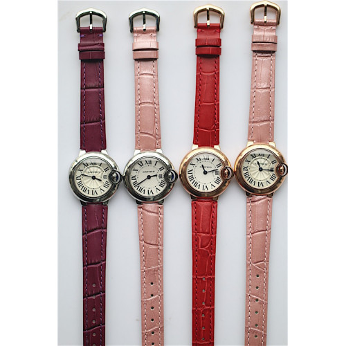 Cartier Ballon Bleu 28mm Ladies White Dial Quartz Leather JF