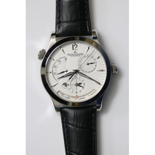 JLC Master Control Power Reserve Duo Time White Leather
