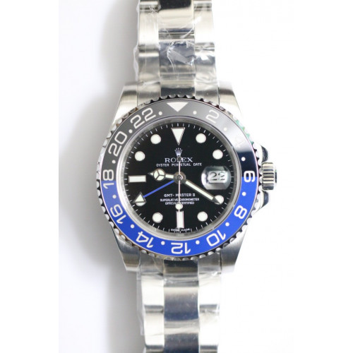 Rolex GMT Master II 116710 BLNR Black/Blue with real ceramic bezel A2813