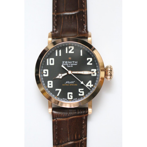 Zenith Pilot Type 20 Two Tone Black Leather