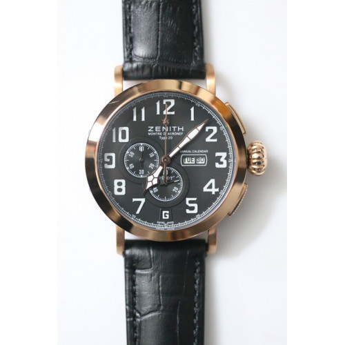 Zenith Pilot Type 20 Two Tone Chrono Black Leather Quartz