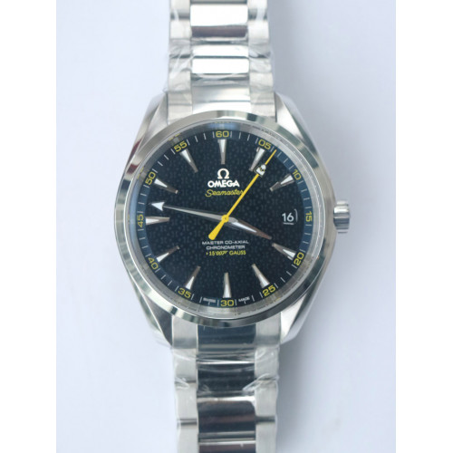 Omega Aqua Terra 15007 Gauss "Spectre" Blue Textured Dial Bracelet A8507 Super Clone VSF V2 Free Nylon Strap