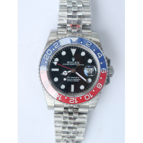 GMT-Master II 126710 BLRO 904L Steel Black Dial Jubilee Bracelet A2836 GMF V2