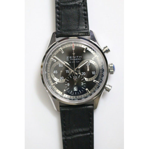 Zenith El Primero Chrono Black Leather A7750