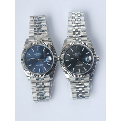 DateJust 41mm 126334 904L Oyster Fluted Bezel Blue&Grey Dial Jubilee Bracelet A2824 DJF