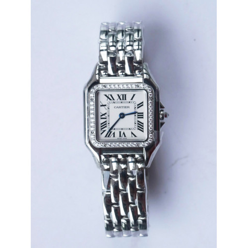 Panthre Secrete Ladies Diamond Bezel White Dial Bracelet Ronda Quartz GF