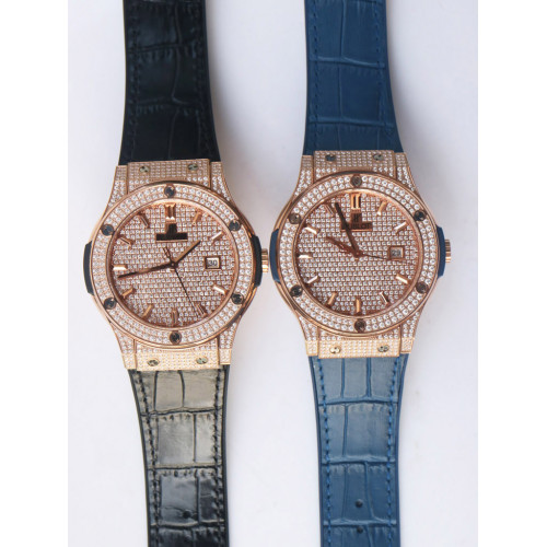 Classic Fusion Bang 45mm Diamonds RG Leather Strap MY9015 Mod 