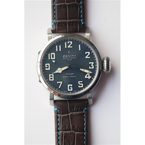 Zenith Pilot Type 20 SS Blue Dial Leather V6F A2824