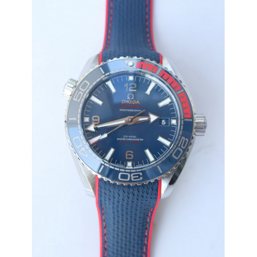 Omega Planet Ocean 43.5mm "Pyeongchang 2018" Blue Dial Blue Nylon Strap A8900 Super Clone VSF